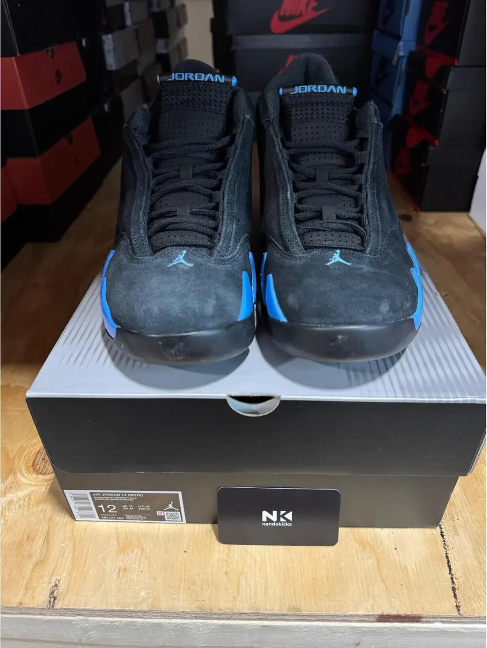 Air Jordan 14 Retro 'Black University Blue' 2026 487471 007 Size 10.5